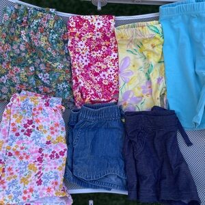 Old Navy Kids (mixed brand) Floral and Solid Shorts Collection 3T